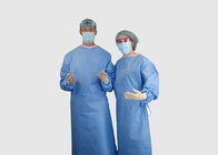 Degradable azul descartável material do vestido cirúrgico de SMS com os laços no pescoço/cintura fornecedor