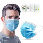 Máscara protetora descartável não tecida do azul máscara protetora do vírus da proteção de 3 dobras anti fornecedor