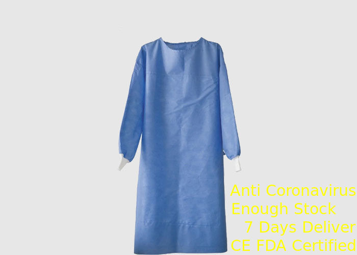 Projeto redondo do pescoço da durabilidade alta material descartável longa de SMS do vestido cirúrgico das luvas fornecedor