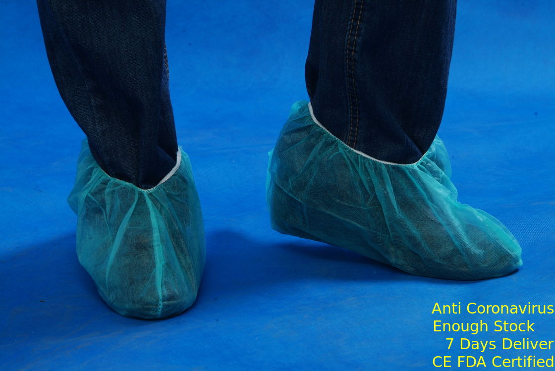 A sapata descartável do anti pé plástico do deslizamento cobre claro - espessura azul da cor 30gsm fornecedor