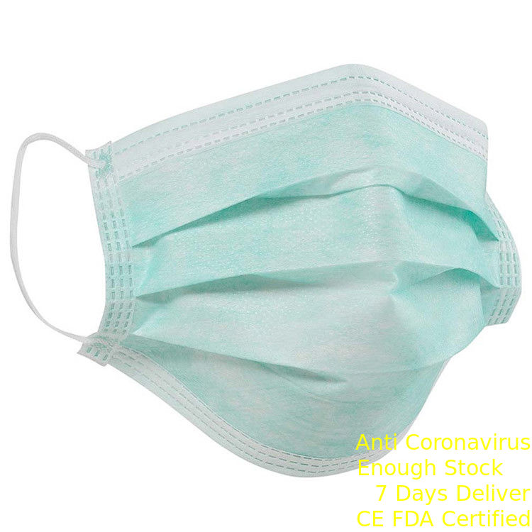 PP do verde da dobra da máscara protetora máscara protetora descartável de respiração fácil descartável macia de 3 fornecedor