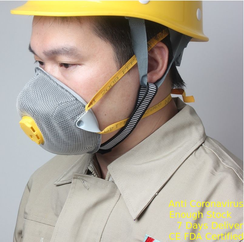 Máscara do silicone do respirador da poeira de N95 FFP2 baixa resistência expiratória da anti com válvula fornecedor