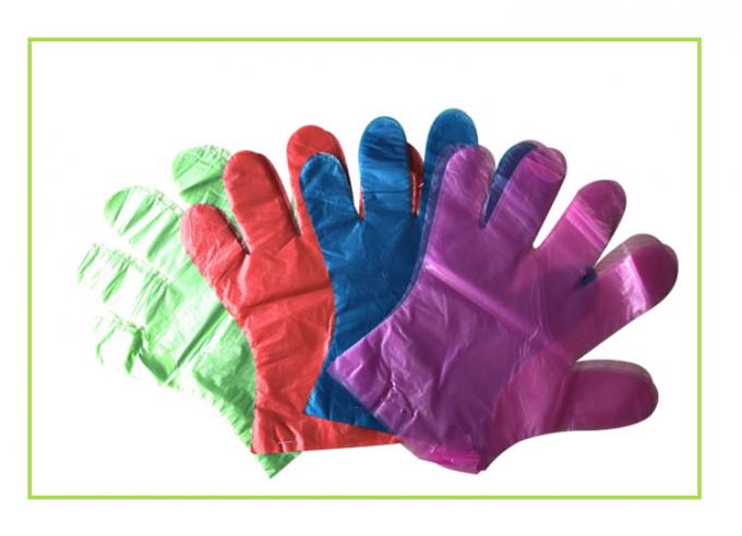 Luvas descartáveis resistentes impermeáveis do plástico de polietileno para o produto comestível