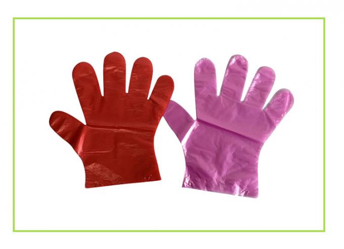 Luvas descartáveis resistentes impermeáveis do plástico de polietileno para o produto comestível