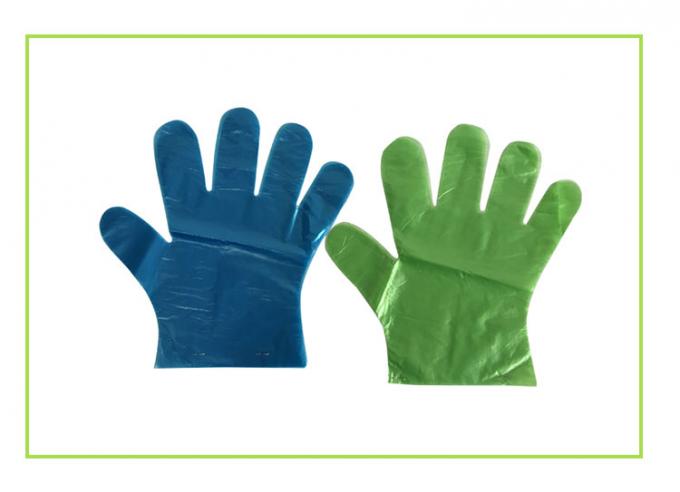 Luvas descartáveis resistentes impermeáveis do plástico de polietileno para o produto comestível
