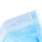 Earloop azul descartável respirável a filtragem da 3-camada da máscara protetora reduz infecções fornecedor